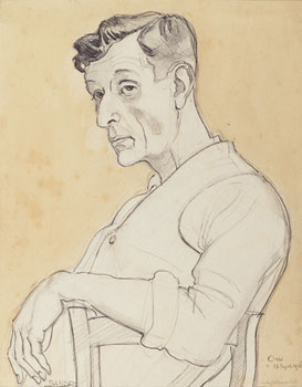 Intagliatore, artista ipocondriaco, 1927-1931 circa . Penna china, matita e acquerello cm 21x26,5
